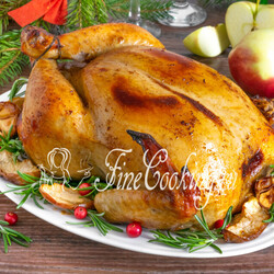 Курица с яблоками в духовке