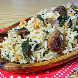 Плов из свинины и шпината - пошаговый рецепт с фото