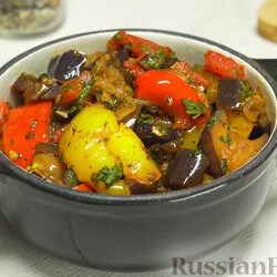 Рецепт: Соте из баклажанов на RussianFood.com
