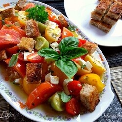 Как приготовить Салат из запеченных помидоров