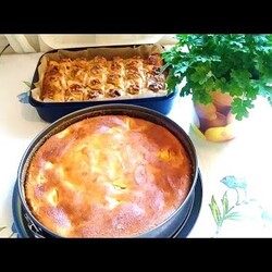 Нежнейшая творожная запеканка.Käse Kuchen ohne Boden.