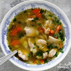 Чечевичный суп с курицей