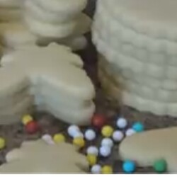 Сахарное НГ печенье (белое под роспись)