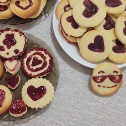 Печенье "Сердечки" с джемом