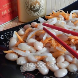 Салат с фасолью и морковью