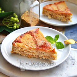 Шарлотка ПП овсянка, кокос молоко, яблоко