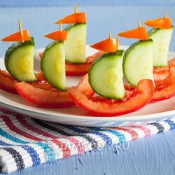 Канапе на детский день рождения — рецепт с фото