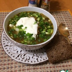 Рассольник с солёными помидорами