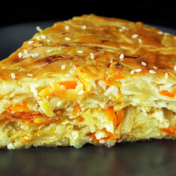 Очень вкусный капустный пирог. Минимум теста максимум начинки