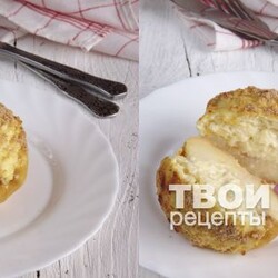 Яблоко, фаршированное творогом