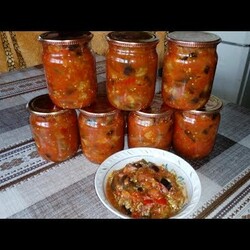 Баклажаны с овощами , Без Стерилизации !