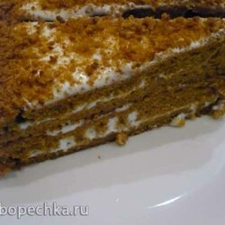 Медовик из наливного теста