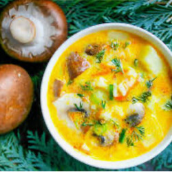 Сырный грибной суп