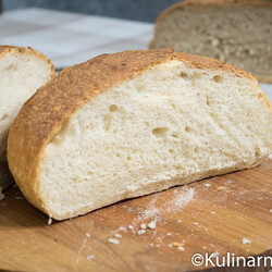 Вкусный деревенский пшеничный хлеб на опаре - Рецепт в духовке