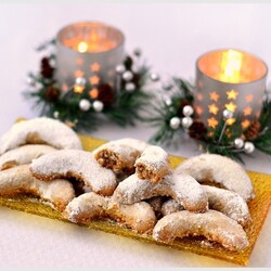 Рождественские ванильные рогалики