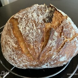 Хлеб без замеса, пошаговый рецепт на 1468 ккал, фото, ингредиенты - MERI