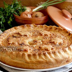 Домашний пирог со свининой и картофелем