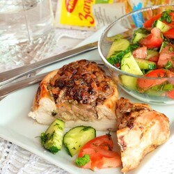 Куриные лодочки с начинкой из печени