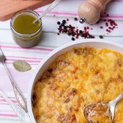 Запеканка из капусты и грибов