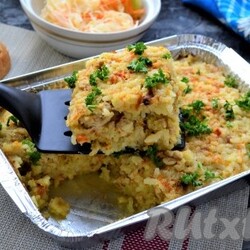 Рисовая запеканка с фаршем в духовке - 11 пошаговых фото в рецепте