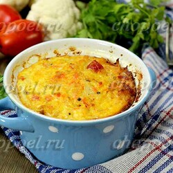 Запеканка из цветной капусты с картофелем и овощами