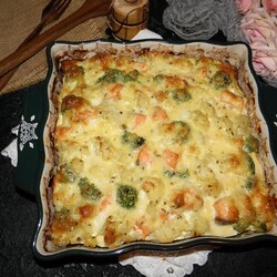 Запеканка из семги "Праздничная"