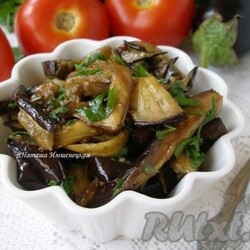 Баклажаны, запеченные в духовке с чесноком - 8 пошаговых фото в рецепте