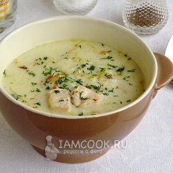 Английский куриный суп с плавленым сыром