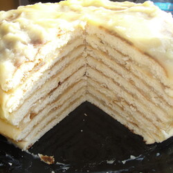 Торт на сковородке с заварным кремом