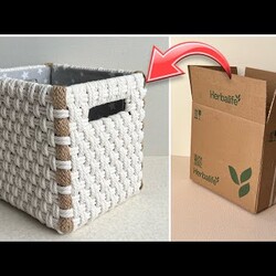WHY BUY EXPENSIVE BASKETS IN STORES WHEN YOU CAN MAKE IT YOURSELF | IDEA FROM CARDBOARD