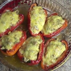 Фаршированный перец из духовки. Простое и очень вкусное блюдо.