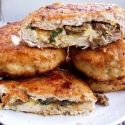 Зразы куриные с грибами