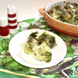 Запеканка с брокколи и творогом
