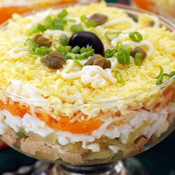 Нежнейший салат из печени трески