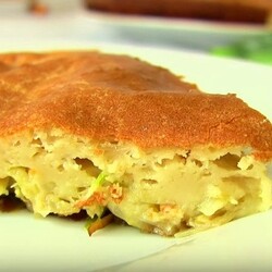 Ленивый пирог с капустой на кефире