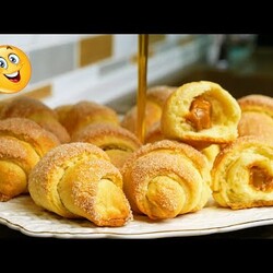 Самый простой рецепт. РОГАЛИКИ с варёной сгущёнкой, цыганка готовит.