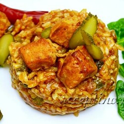 Тушеная свинина с рисом - пошаговый фоторецепт