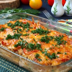 Картошка с фаршем и помидорами в духовке — рецепт с фото