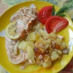 Семга с картофелем в мультиварке