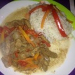 Кисло-сладкое мясо с овощами и бальзамиком