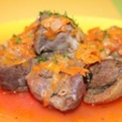 Гусь кусочками