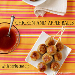 Chicken and apple balls with barbecue dip | Food-4Tots | Recipes for Toddlers