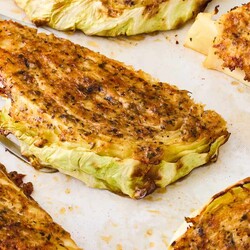 Parmesan-Crusted Roasted Cabbage