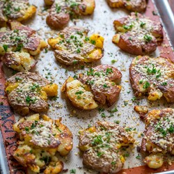 Smashed Potatoes Recipe (VIDEO) - NatashasKitchen.com