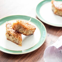 Apple-Ginger Tishpishti (Gluten-Free Almond and Walnut Cake) Recipe