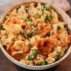 Instant Pot® Shrimp Risotto with Peas
