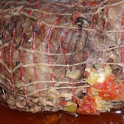 Stuffed Greek Leg of Lamb