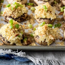 Stuffed Mushrooms with Artichoke Hearts