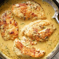 Creamy French Mustard Chicken - Cafe Delites