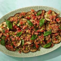 Spanish Eggplant With Tomato Vinaigrette - VEGAN